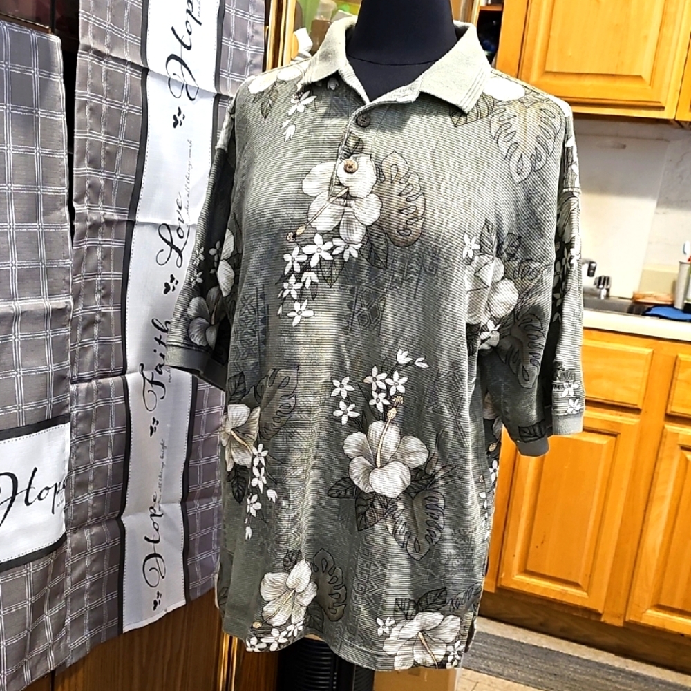 Blackwater Bay Floral Green Men's Shirt